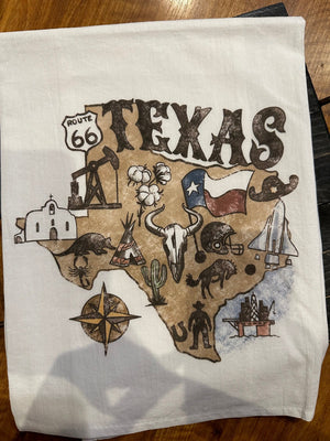 Kitchen Towels- "Texas Route 66"