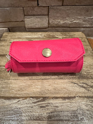 "Roll Up" Jewelry Box Holder- Hot Pink