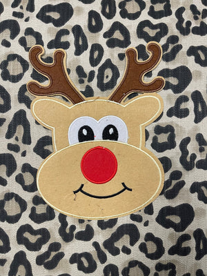 Chenille "T-Shirt" Patches- "Rudolph" Reindeer