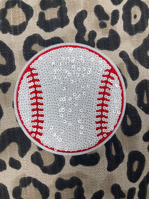 Sequin Patches- "Baseball" Large
