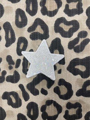 Sequin Patches- "Star; Small" White