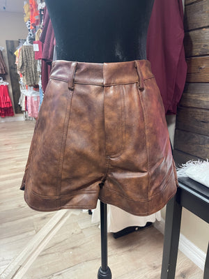 "Expresso Leather" Shorts