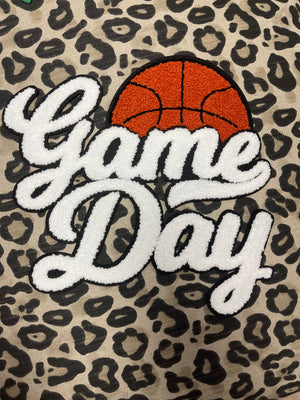 Chenille "T-Shirt" Patches- "Game Day; Basketball"