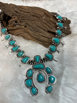 Mavis Necklaces- "Triangle Squash Blossom" Turquoise