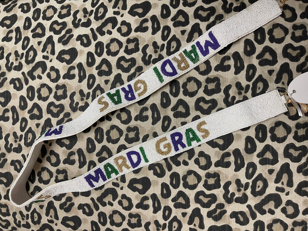 mardi gras purse strap