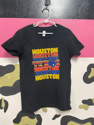 "Houston Texas" Astros Theme Kids Tee