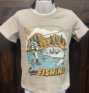 "Gone Fishing" Kids Tee