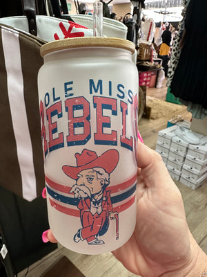 Libbey Can Glass- "Ole Miss" Rebels