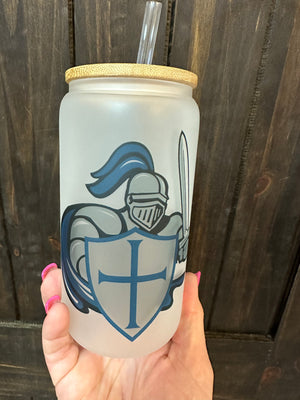 Libbey Can Glass- "Crusaders" Concordia
