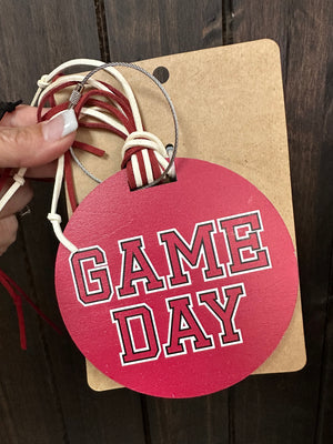 Bag Tags- "Game Day" Maroon