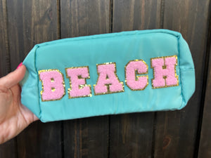 "Bailey" Chenille Bag- "Beach" Mint Green
