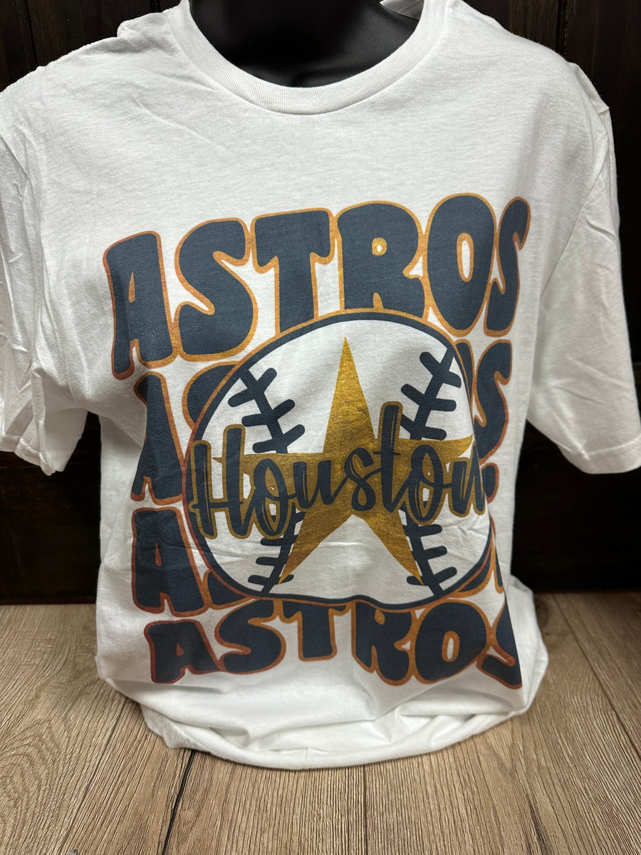 Astros Print Baseball Tee – The Silver Strawberry