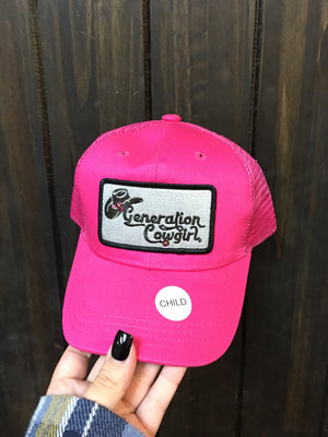 Kids Hat- "Generation Cowgirl" Pink Denim