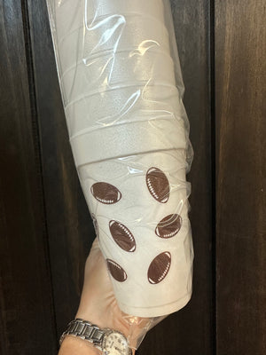 Styrofoam Cups- "Football Wrap" Brown