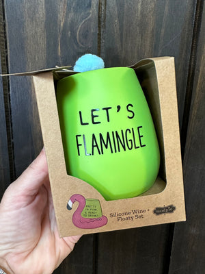 Wine Floaty Set- "Flamingo"