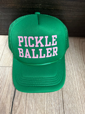 "Pickle Baller" Green Puffy Hat