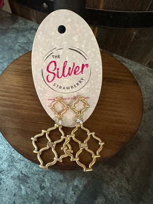 Shelley Earrings- "Clover Cluster" Gold