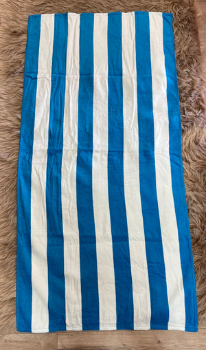 Beach Towel- Royal Blue "Stripes"