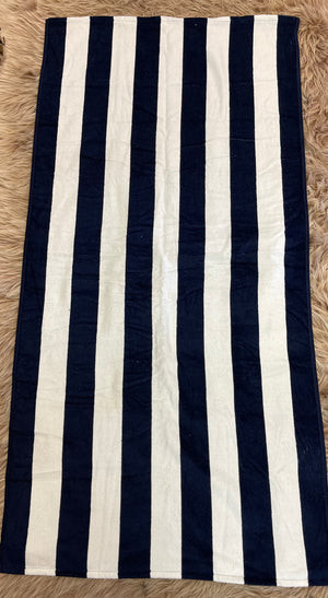 Beach Towel- Black "Stripes"