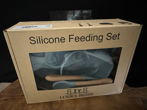 Silicone 4PC Feeding Set- Grey