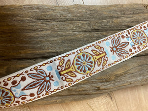 Revelry Purse Strap- Turquoise & Brown Floral