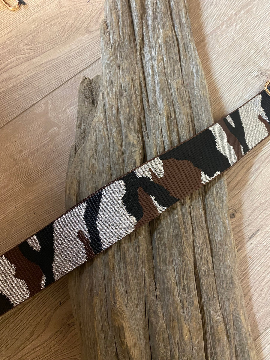 Revelry Purse Strap- Pink & Black Camo – The Silver Strawberry