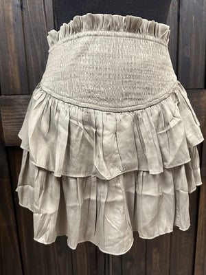 Sage Mini Skirt W/ Lined Shorts