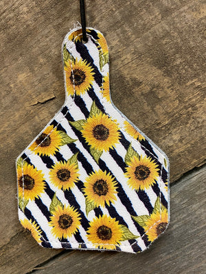 Sunflower Stripe Ear Tag