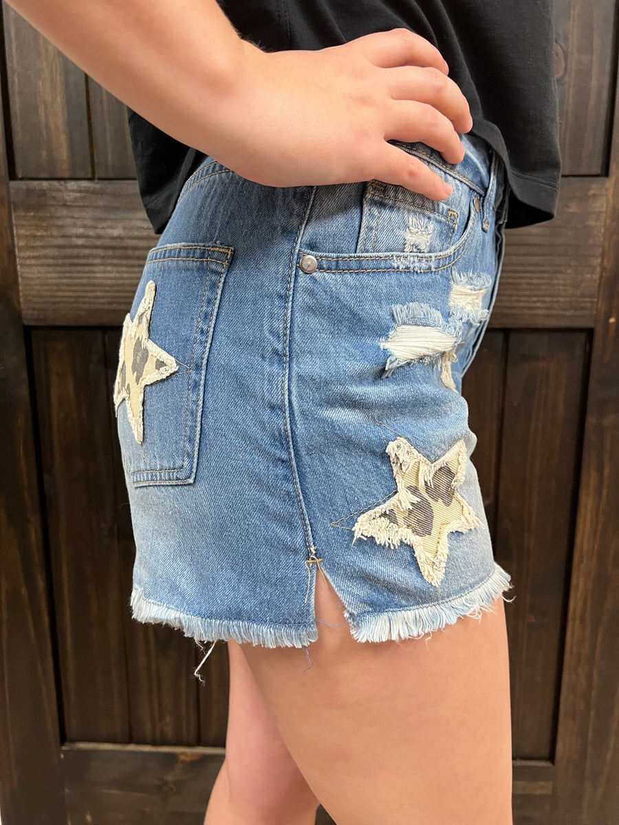 Rhinestone Star Denim Shorts – The Silver Strawberry