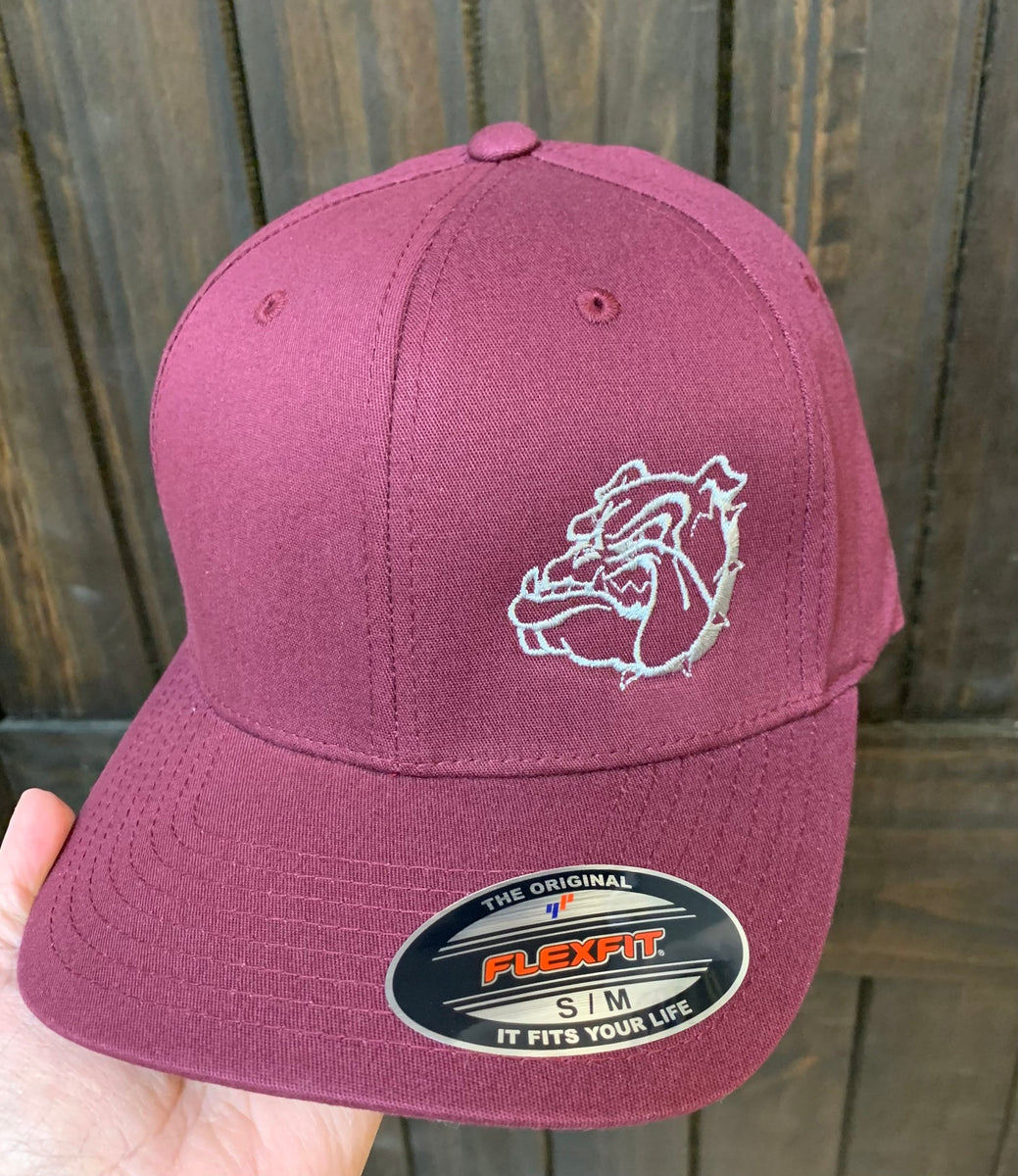 Bulldog Head' Maroon Hat – The Silver Strawberry