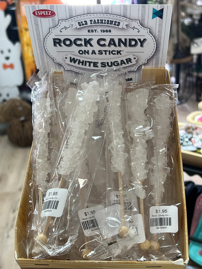 Rock Candy On A Stick- White Sugar