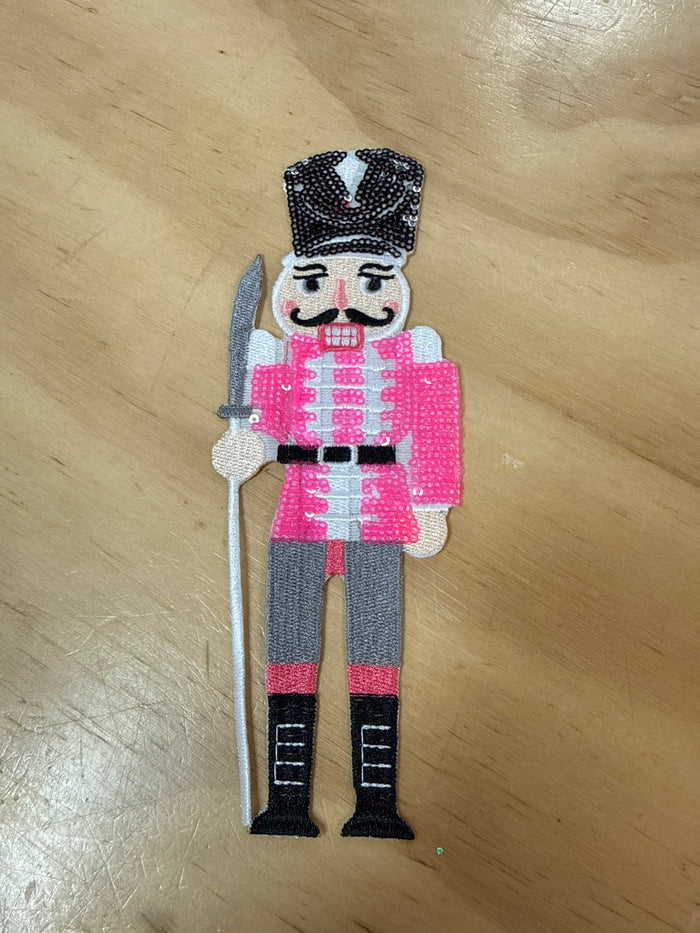 Shirt Patches (Sequins)- "Pink Nutcracker; Small" (8X2.5)
