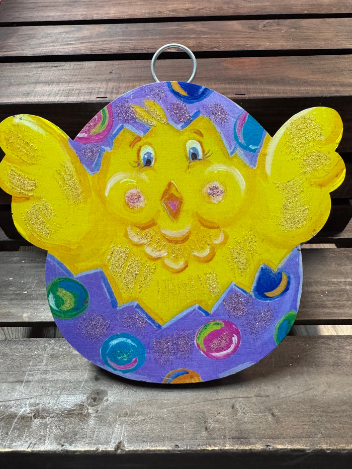 Round Top Collection- "Easter Egg W/ Chicken" 3D Display Charm