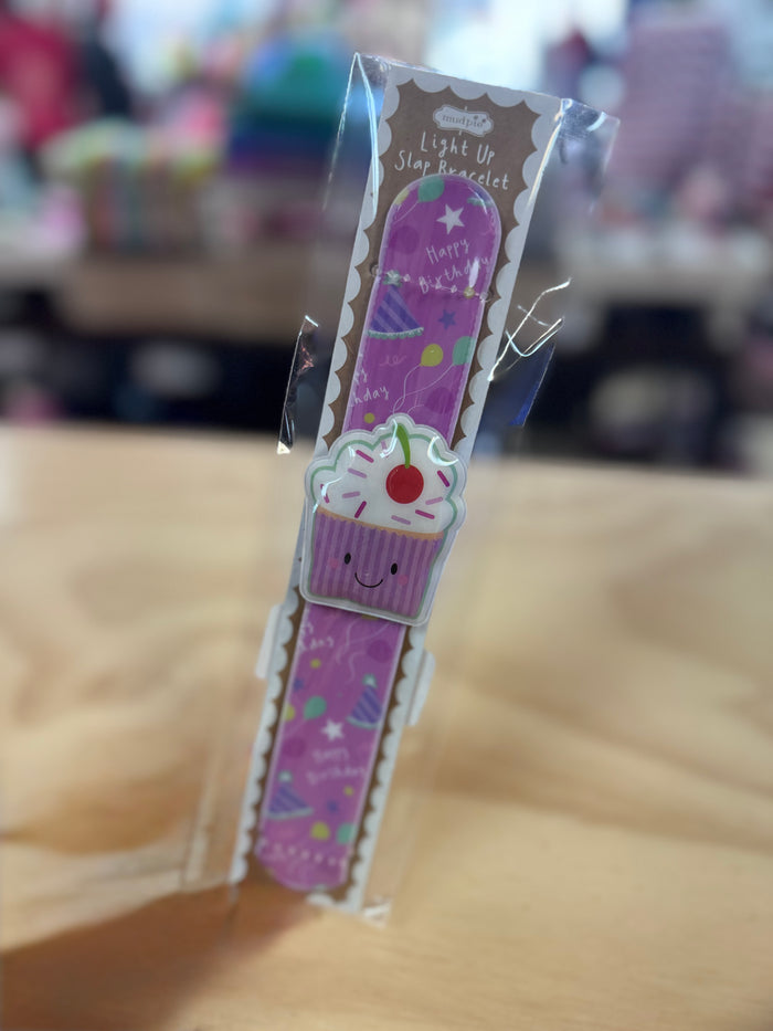 Kids Slap Bracelets- "Cupcake" Light Up
