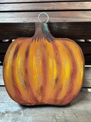 Round Top Collection- "Glitter Pumpkin" 3D Display Charm