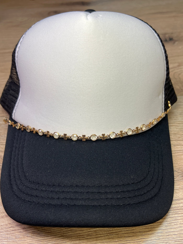 "Ryanne" Hat Bands- Gold Circles & Hearts