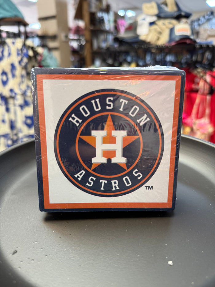 Coaster Set- "Houston Astros; Navy & Orange" MLB CERT