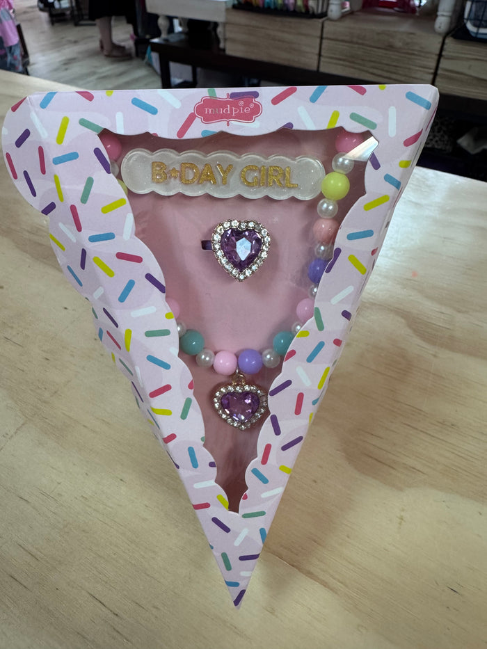 Kids Jewel Set- "Birthday Cake; Purple"