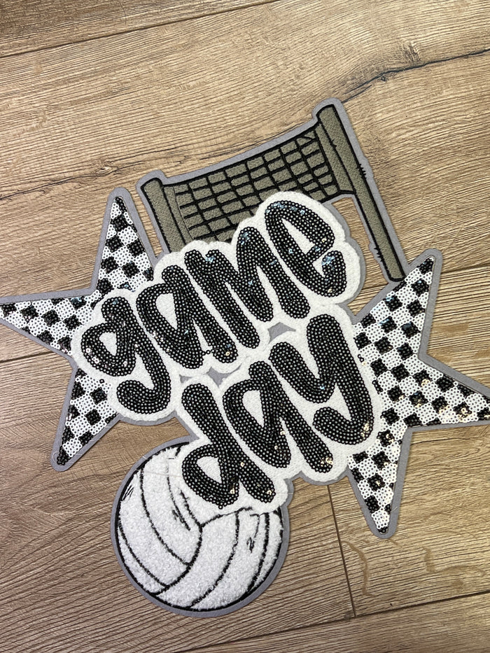 Shirt Patches (Sequins)- "Gameday; Volleyball Theme" (11X11)