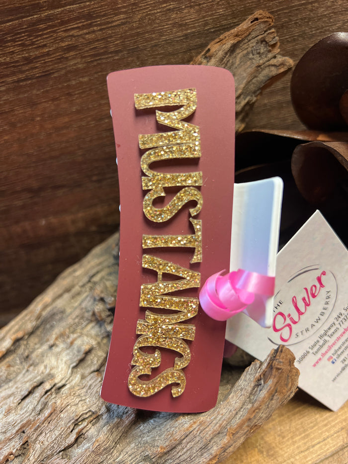 Gold "Mustangs"-Maroon Spirit Hair Claw Clip