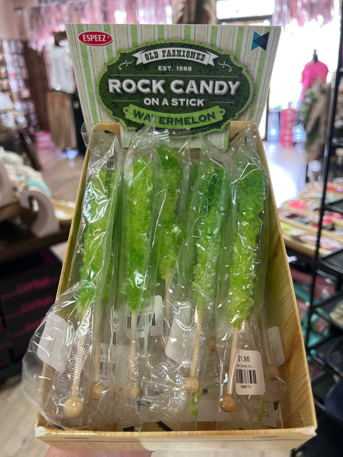 Rock Candy On A Stick- Watermelon