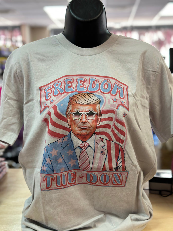 "Freedom The Don" Trump Rhinestone Tee