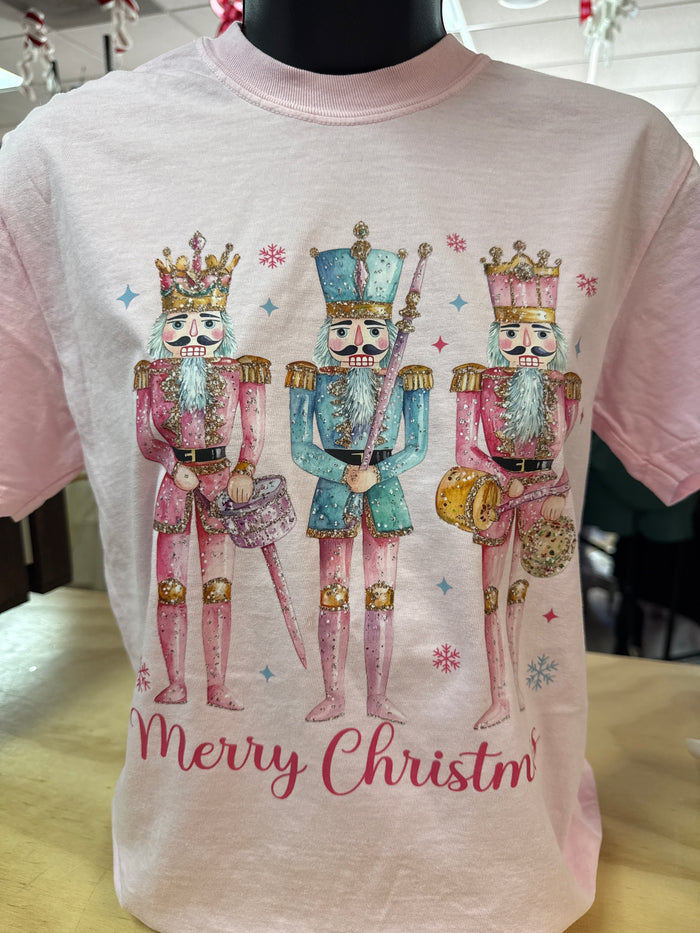 "Triple Nutcrackers" Pink Tee