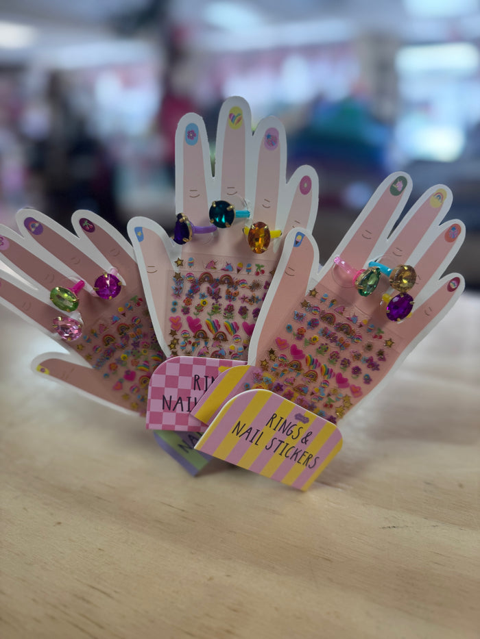 Kids Jewelry- "Ring & Nail Sticker Sets"