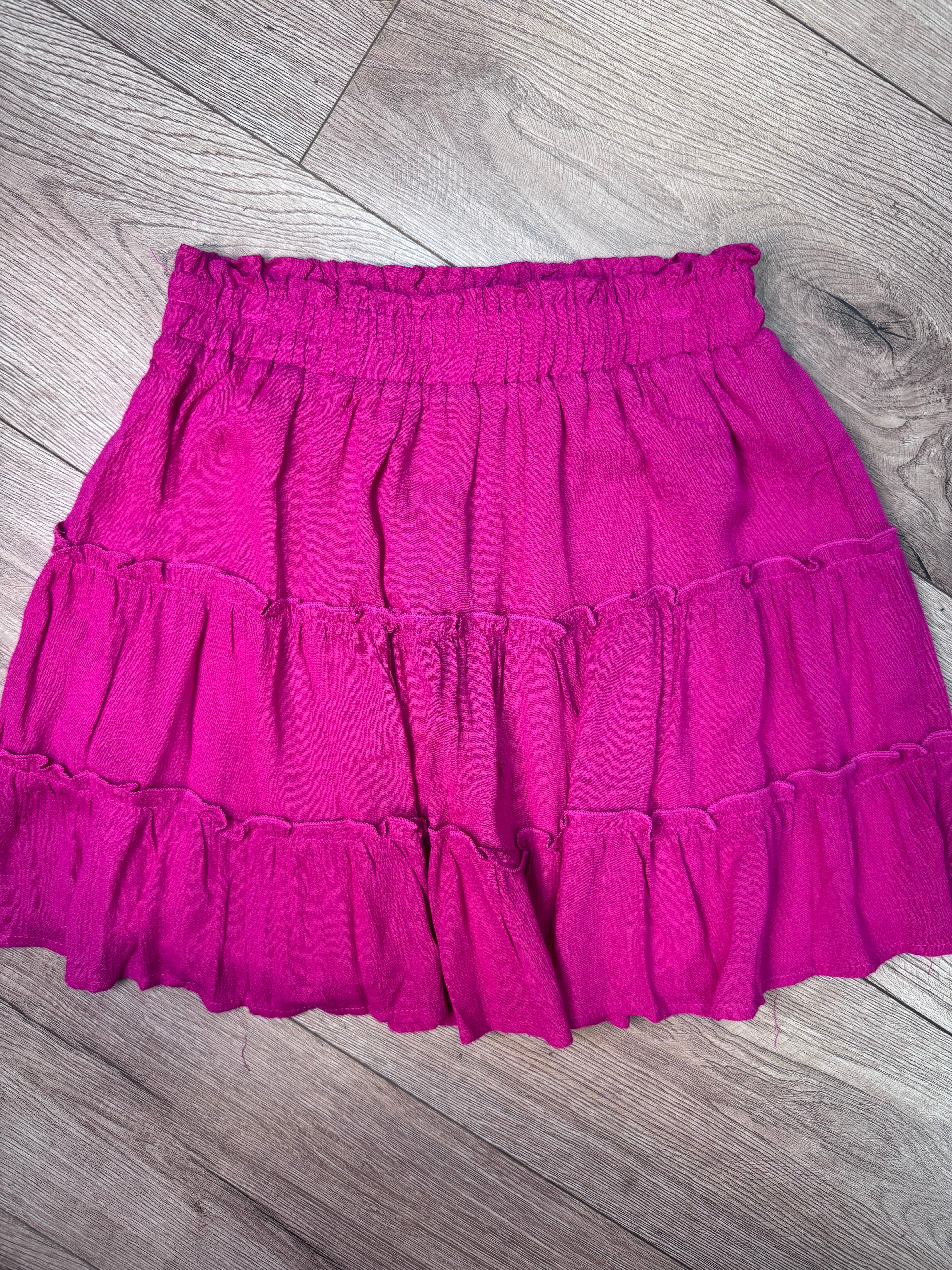 Hot Pink Ruffled Mini