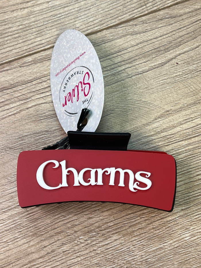 Spirit Hair Claw Clip- "Charms" Red