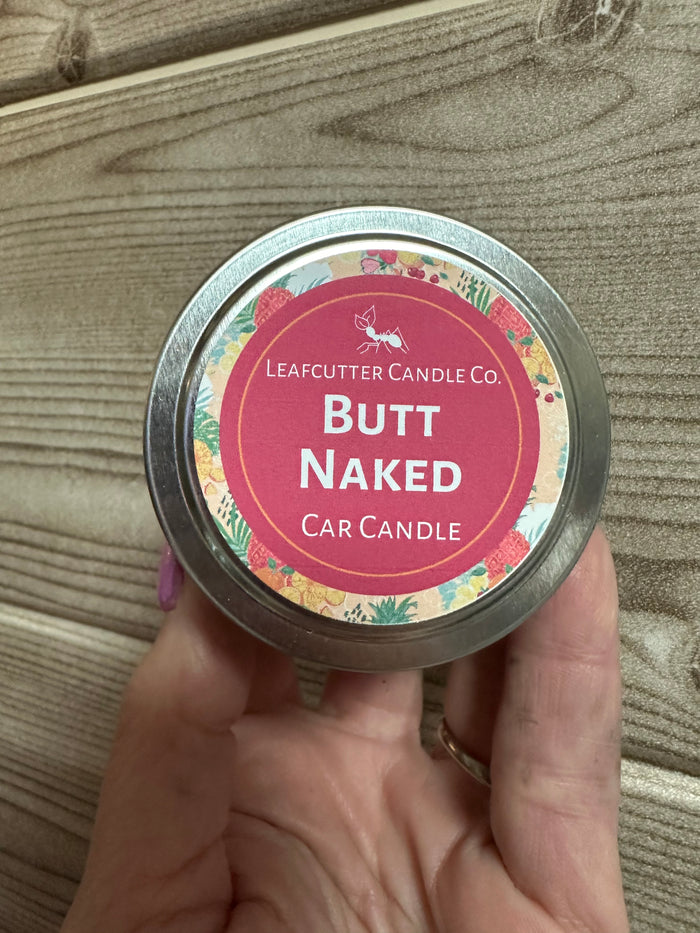 Car Tin Candle- Butt Naked