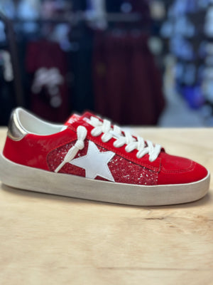 Alex Shoes- Red Glitter Stars