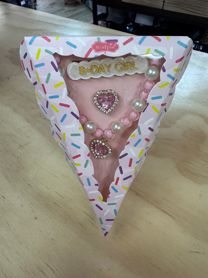 Kids Jewel Set- "Birthday Cake; Light Pink"