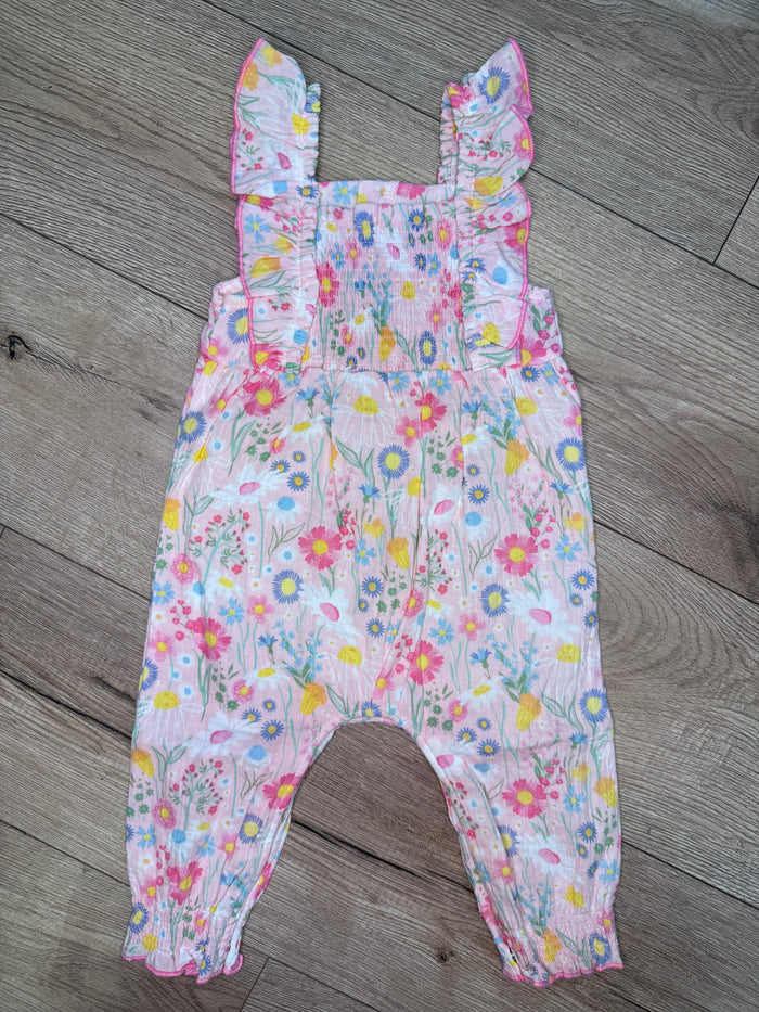 "Light Pastel Floral" Long Romper